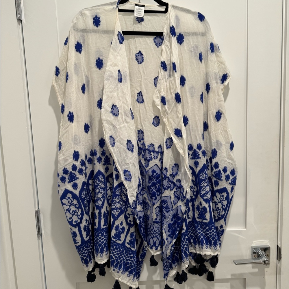 J. Crew Tassel Beach Kimono/Cover Up